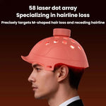 SF-001 Dispositivo per la crescita dei capelli a luce rossa wireless con telecomando in silicone da 660 nm, portatile, anticaduta, con cappuccio per la cura dei capelli