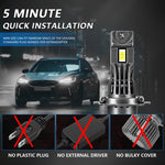 Fari LED auto plug-and-play con ventola 6500K