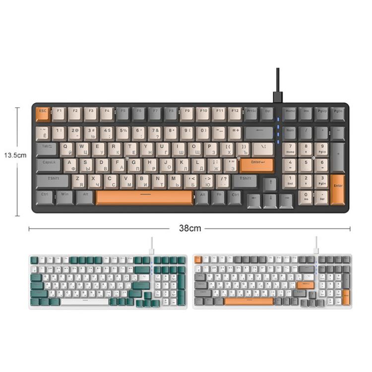 FREE WOLF K3 Russian Mechanical Keyboard 1.5m Wired Gaming Keyboard, Micro-Light Hot-Swap Red Switch, Aqua Green Hot-Swap Blue Switch, Welding Switch Aqua Green Red Switch, Welding Switch Bee Red Switch, Welding Switch Micro-Light Red Switch           ...
