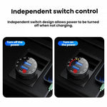 Indicatore LED per accendisigari auto, caricatore USB con interruttore