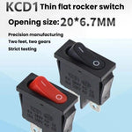 KCD1-110 10 pezzi Interruttore a bilanciere piatto sottile 2 pin 2 posizioni Interruttore per strumenti