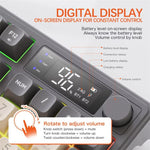 FREE WOLF M96 Wireless Bluetooth Dual-Mode Russian Keyboard PBT Dome Display Gaming Keyboard