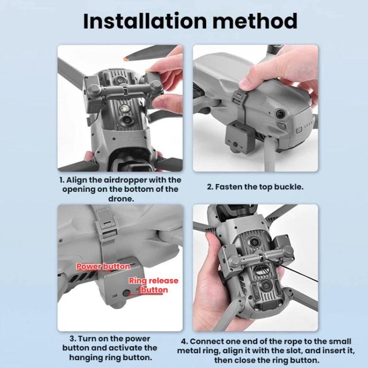 Per DJI Air 3 / 3S BRDRC Airdrop System/Thrower per la consegna aerea di regali, For DJI Air 3 / 3S