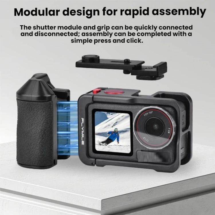 Impugnatura con otturatore per gabbia per fotocamera DJI Osmo Action 3 / 4 / 5 Pro