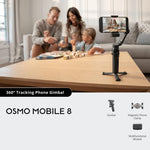 Gimbal Osmo Mobile 8 con modulo multifunzionale 360°