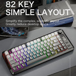 FREE WOLF M75 Russian Wireless Bluetooth Dual-Mode Mechanical Keyboard With PBT Gradient Caps and Display Screen