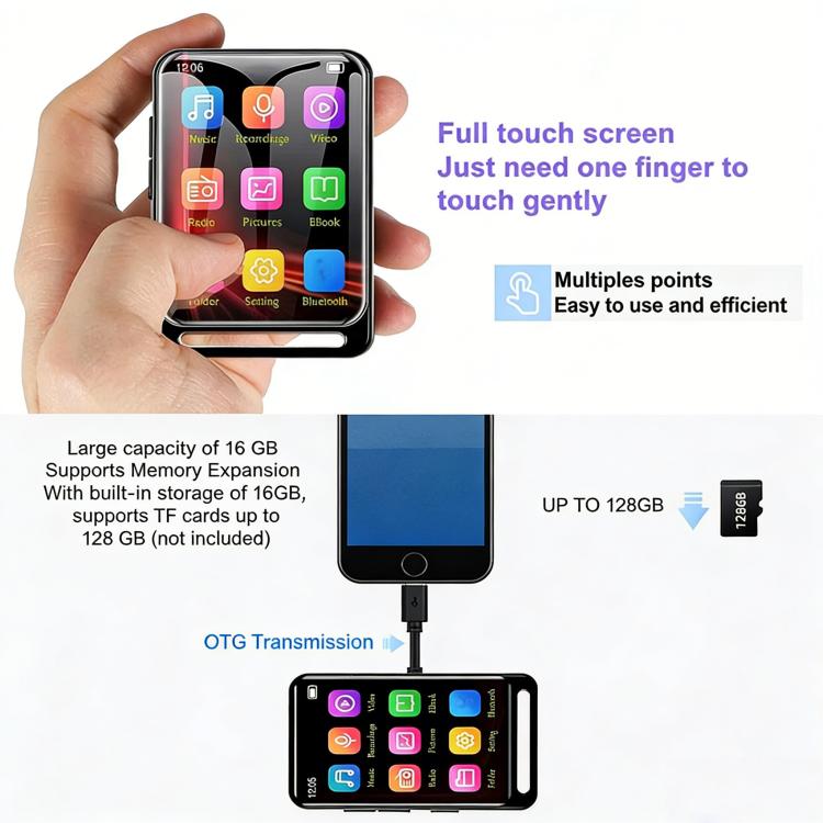 Lettore musicale portatile MP3 Bluetooth 5.0 con radio FM