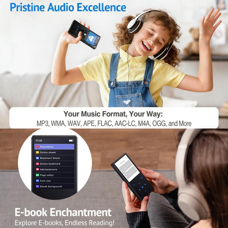 Lettore musicale MP3 Bluetooth M2 con radio FM e altoparlante esterno, 4GB, 8GB, 16GB, 32GB, 64GB