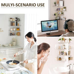 Mensola angolare a parete in acrilico per bagno, cucina e ufficio., Single, Double