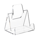 Espositore in acrilico per libri e brochure, ideale per ufficio, casa e ristorante., Single, Double