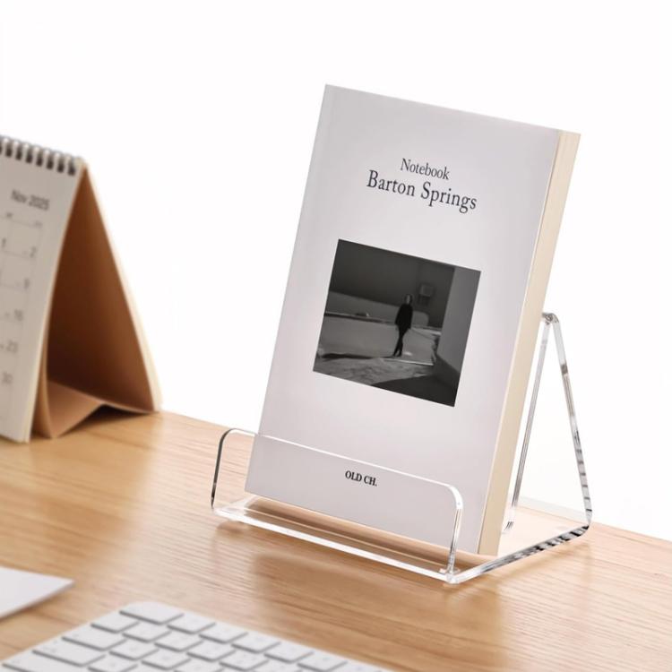 Espositore in acrilico per libri e brochure, ideale per ufficio, casa e ristorante., Single, Double