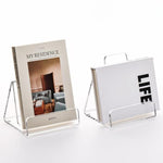 Espositore in acrilico per libri e brochure, ideale per ufficio, casa e ristorante., Single, Double