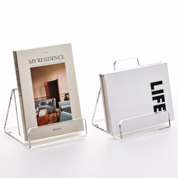 Espositore in acrilico per libri e brochure, ideale per ufficio, casa e ristorante., Single, Double