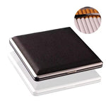 Portasigarette in pelle per 20 sigarette con filtro, ultra sottile da 8,0 mm, portatile.
