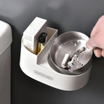 Posacenere a parete in acciaio inox con coperchio per bagno e WC, salvaspazio.