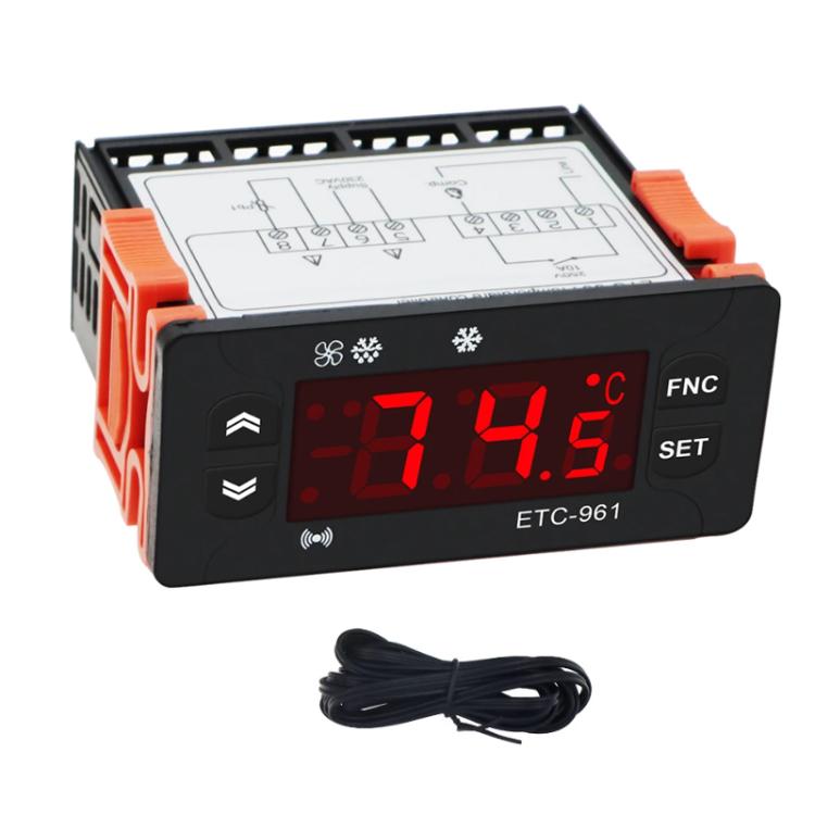 Regolatore di temperatura ETC-961 da 220 V con allarme di sbrinamento e funzioni di calibrazione per la refrigerazione., ETC-961 220V