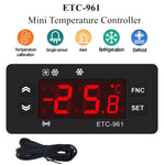 Regolatore di temperatura ETC-961 da 220 V con allarme di sbrinamento e funzioni di calibrazione per la refrigerazione., ETC-961 220V
