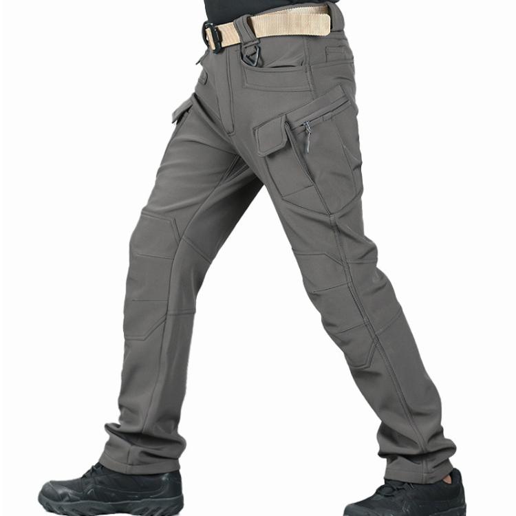 Tuta da ciclismo/escursionismo impermeabile e antivento in softshell Sharkskin con fodera in pile., L, XL, XXL