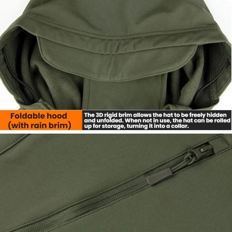 Tuta da ciclismo/escursionismo impermeabile e antivento in softshell Sharkskin con fodera in pile., L, XL, XXL