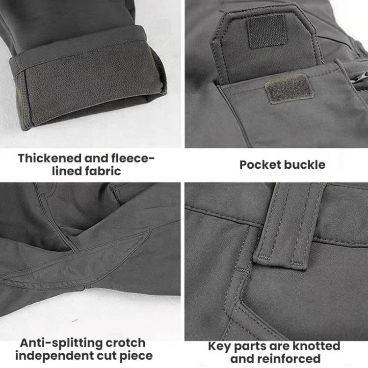 Tuta da ciclismo/escursionismo impermeabile e antivento in softshell Sharkskin con fodera in pile., L, XL, XXL