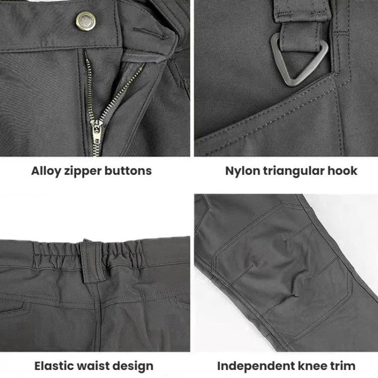 Tuta da ciclismo/escursionismo impermeabile e antivento in softshell Sharkskin con fodera in pile., L, XL, XXL