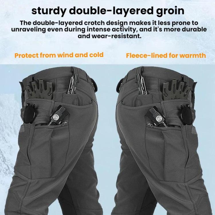 Tuta da ciclismo/escursionismo impermeabile e antivento in softshell Sharkskin con fodera in pile., L, XL, XXL