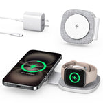 Caricabatterie wireless magnetico portatile pieghevole 3 in 1 T2 da 15 W