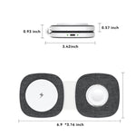 Caricabatterie wireless magnetico portatile pieghevole 3 in 1 T2 da 15 W