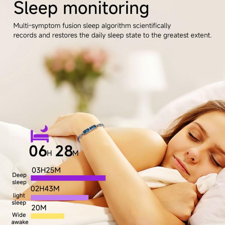 Braccialetto intelligente senza schermo con cardiofrequenzimetro, contapassi e monitoraggio del sonno, per uomo e donna.