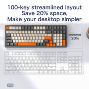 FREE WOLF K8 Korean Bluetooth Wireless Tri-Mode Mechanical Keyboard Hot-swappable Gaming Keyboard
