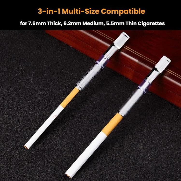 ZOBO Filtro per sigarette riutilizzabile e lavabile per sigarette di diametro 7,6 mm, 6,2 mm (medio) e 5,5 mm (sottile).