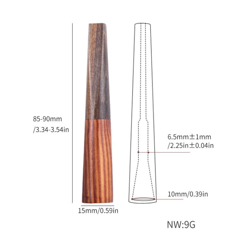 Porta sigarette portatile in legno massello con intaglio a V, bocchino per mini sigaro.