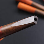 Porta sigarette portatile in legno massello con intaglio a V, bocchino per mini sigaro.