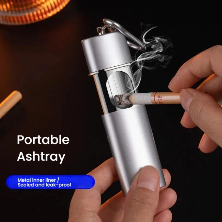 Posacenere tascabile portatile con cassetto estraibile, mini contenitore per cenere a prova di perdite con rivestimento in metallo, ideale per esterni, auto e viaggi.