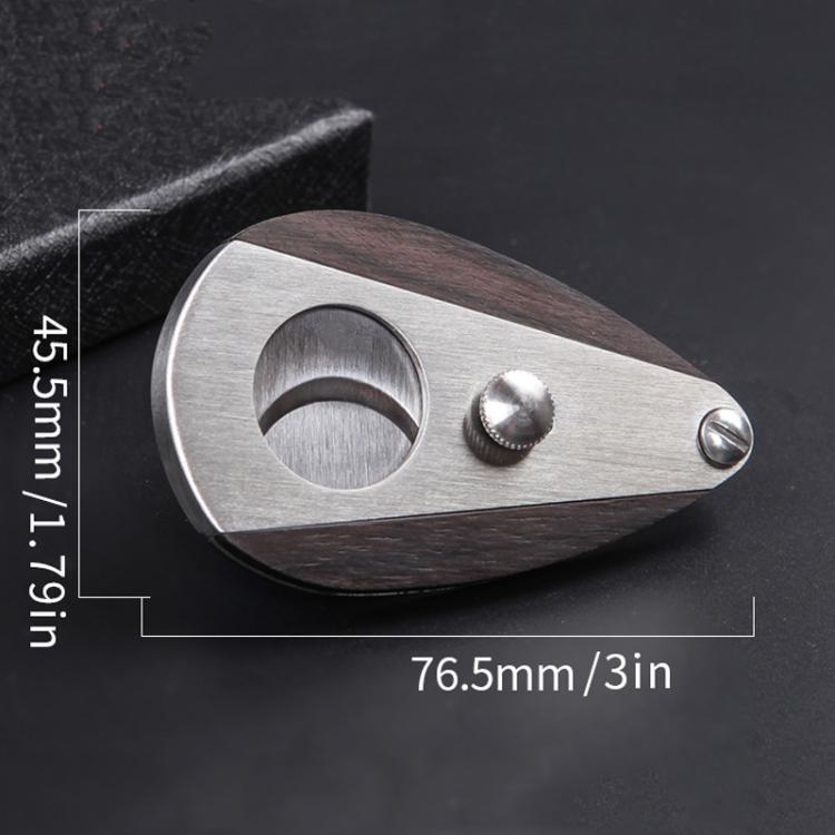 Forbici per sigari in legno di sandalo con doppie lame in acciaio inossidabile, taglierino di precisione per appassionati.