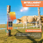 TYN10 Caricabatterie a impulsi per recinzioni elettriche per bestiame ad energia solare, US Plug, EU Plug, UK Plug