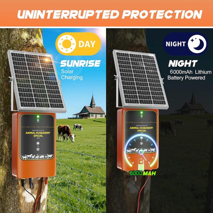 TYN10 Caricabatterie a impulsi per recinzioni elettriche per bestiame ad energia solare, US Plug, EU Plug, UK Plug
