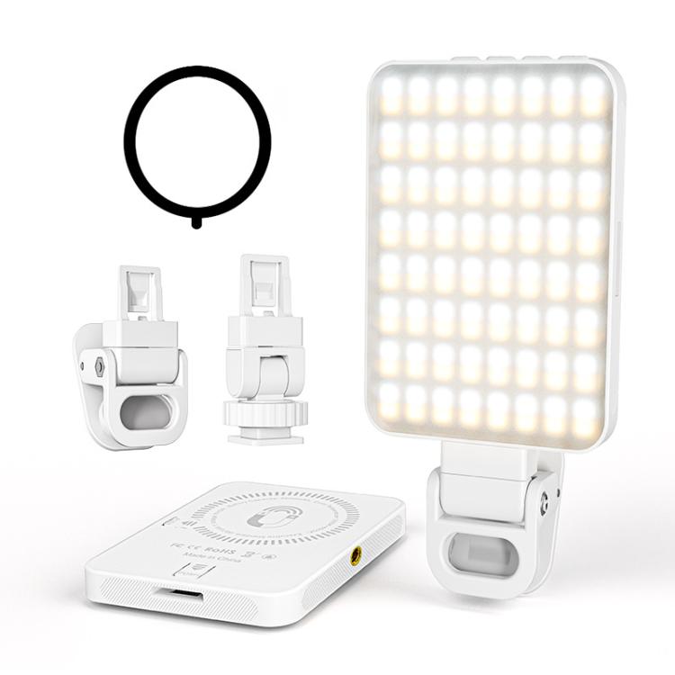 Luce LED magnetica a 128 LED per selfie, ideale per videoconferenze, streaming live, fotocamere, telefoni e laptop.