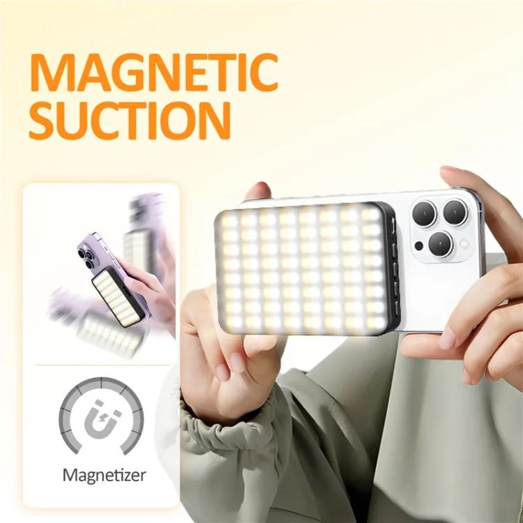Luce LED magnetica a 128 LED per selfie, ideale per videoconferenze, streaming live, fotocamere, telefoni e laptop.