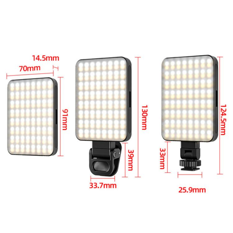 Luce LED magnetica a 128 LED per selfie, ideale per videoconferenze, streaming live, fotocamere, telefoni e laptop.