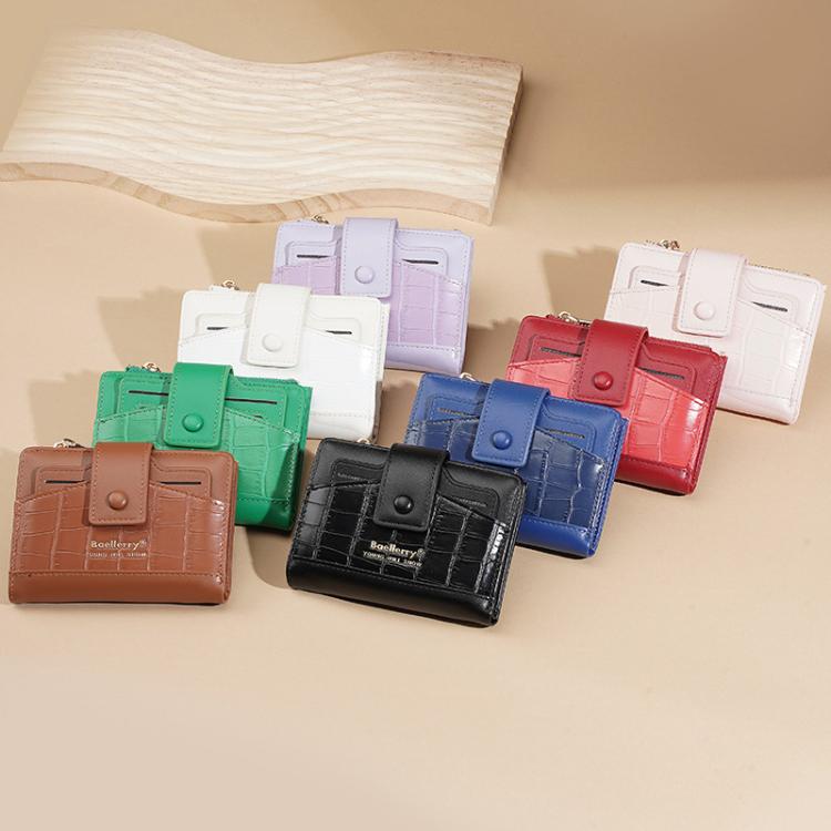 Portafoglio da donna Baellerry N7102 con chiusura a cerniera, scomparti multipli per carte di credito, compatto e corto.