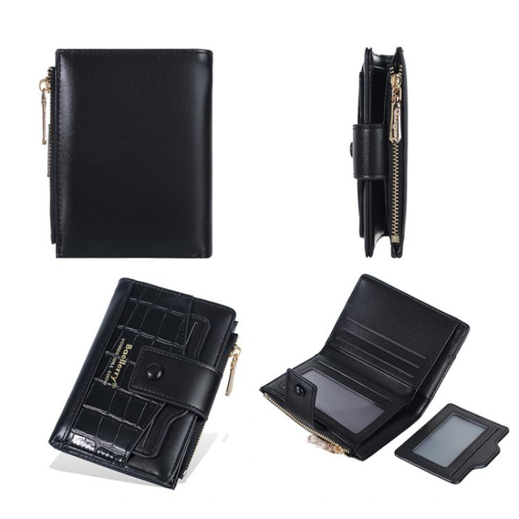 Portafoglio da donna Baellerry N7102 con chiusura a cerniera, scomparti multipli per carte di credito, compatto e corto.