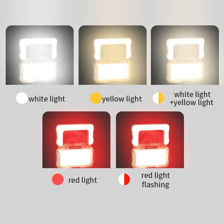 Lampada da campeggio pieghevole a 180 gradi, illuminazione multifunzionale, luce da lavoro