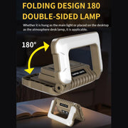 Lampada da campeggio pieghevole a 180° con luce multifunzione