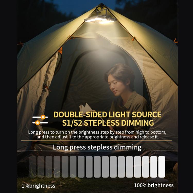 Lampada da campeggio pieghevole a 180 gradi, illuminazione multifunzionale, luce da lavoro