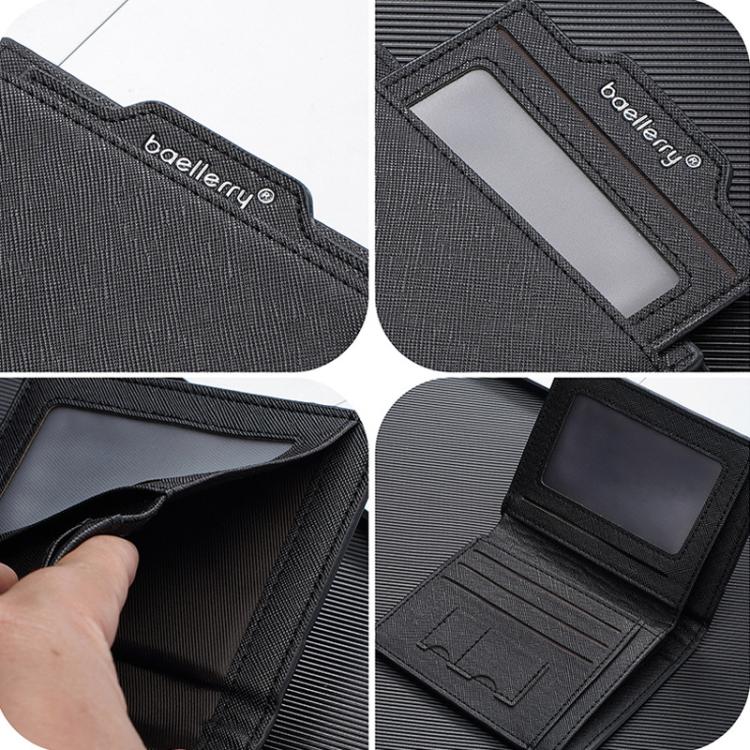 Portafoglio compatto da uomo Baellerry D3152, ideale per lavoro e tempo libero, con porta carte multiple.