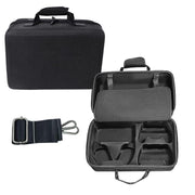 Custodia per console PS5 Slim e accessori con scomparto per cuffie e doppio strato portaoggetti.