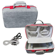 Custodia per console PS5 Pro e accessori con scomparto per cuffie, borsa portaoggetti a doppio strato