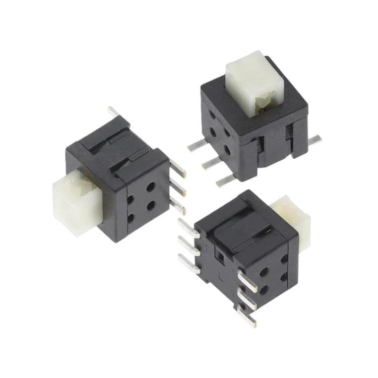 20 pezzi Interruttore tattile a testa piatta a doppia fila da 5,8 x 5,8 mm, pulsante di accensione a 6 pin, Latching, Non-Latching
