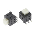20 pezzi Interruttore tattile a testa piatta a doppia fila da 5,8 x 5,8 mm, pulsante di accensione a 6 pin, Latching, Non-Latching